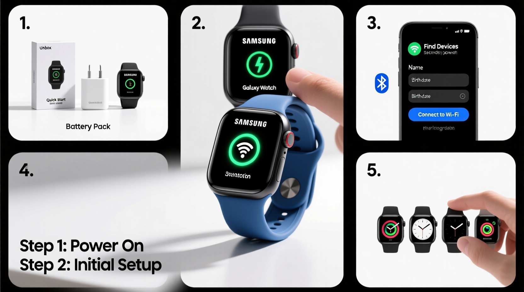 step by step guide how to turn on and start using your samsung watch easily