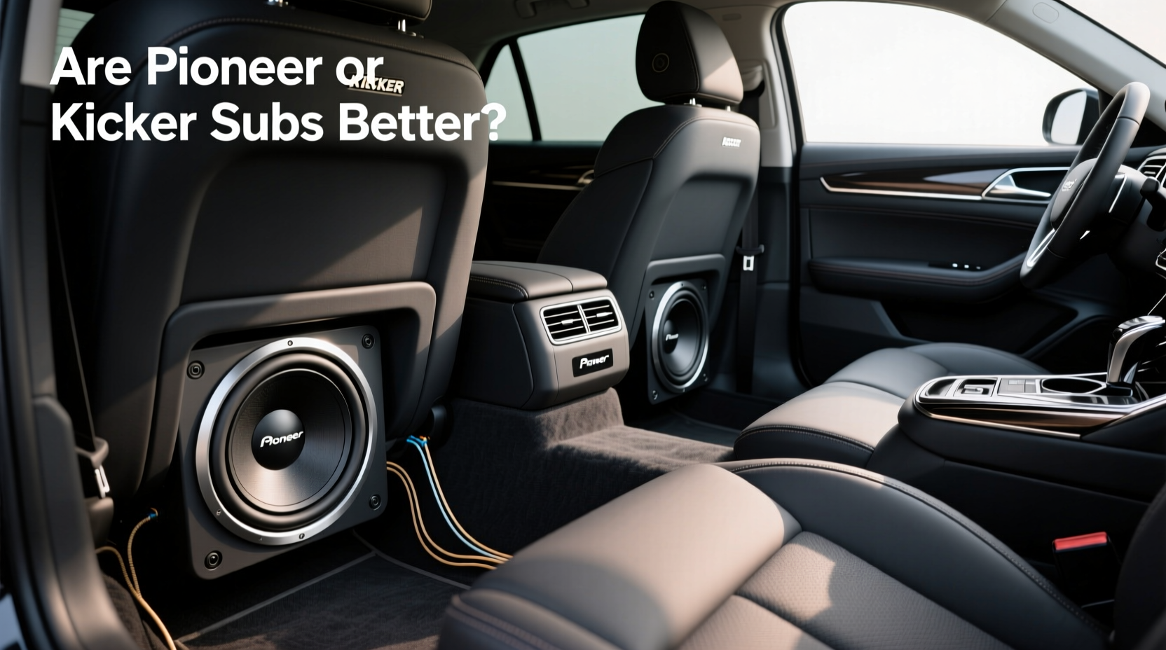 Pioneer under-seat subwoofer mounted beneath driver seat
