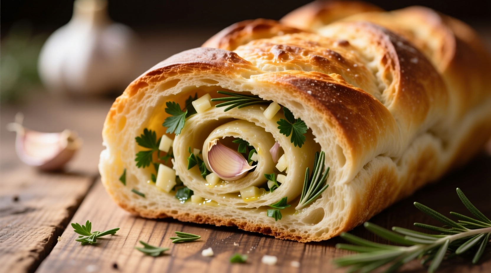 garlic and herb swirl bread