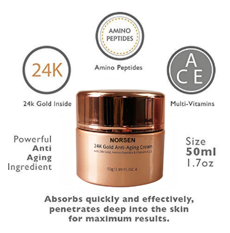 Hot Selling Products 24K Face Whitening Gold Anti Aging Cream