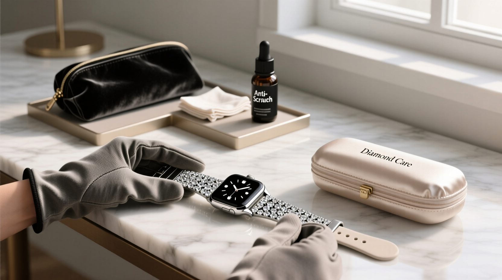 effective ways to prevent scratches on your diamond apple watch band without compromising style