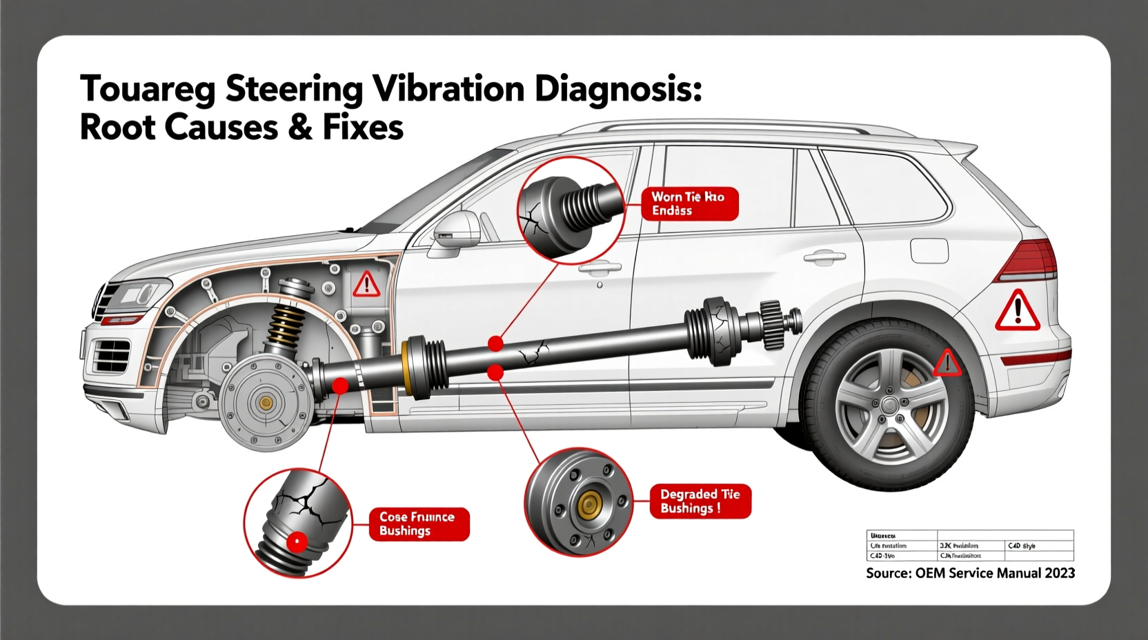 touareg steering vibration diagnosis