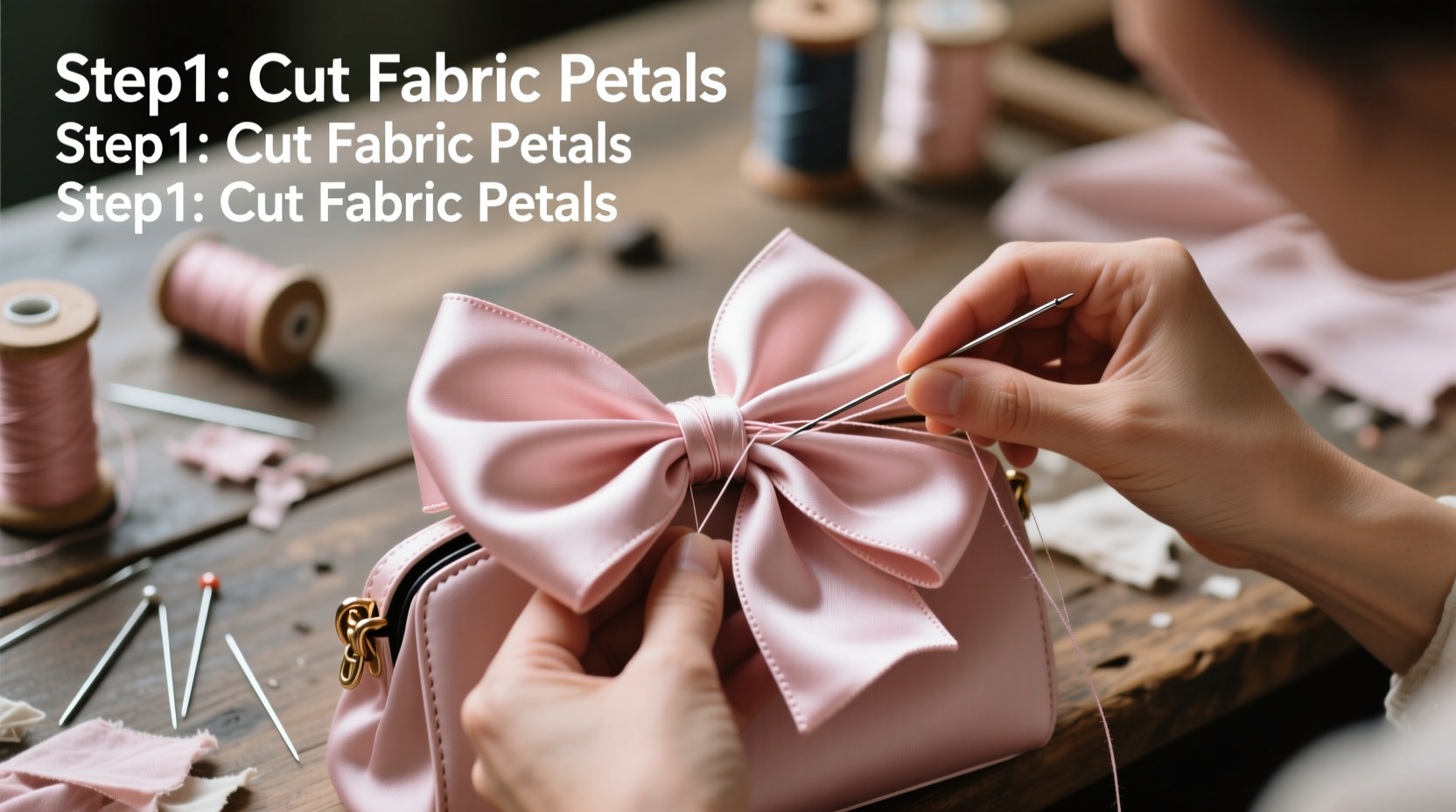 mastering hand sewing step by step guide to creating a beautiful bow for your bag accessory