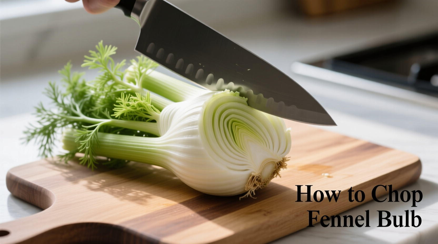 Fenchelknolle in verschiedenen Schnittformen für Salat und Suppe