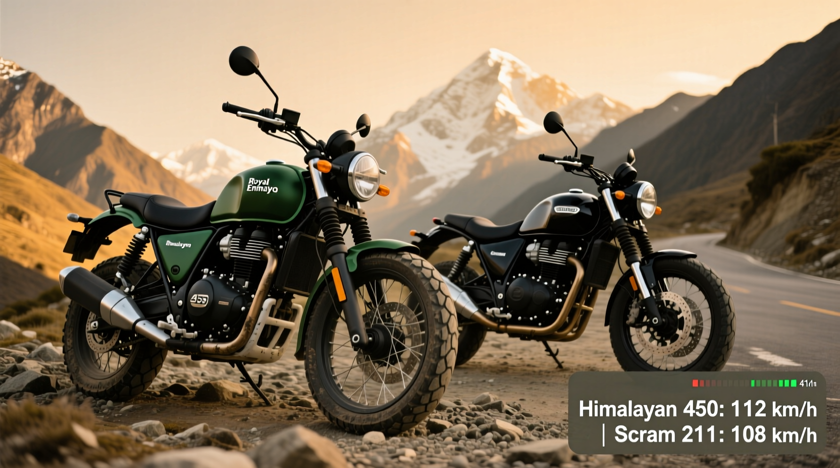 royal enfield himalayan 450 vs scram 411 does the top speed difference even matter in real life