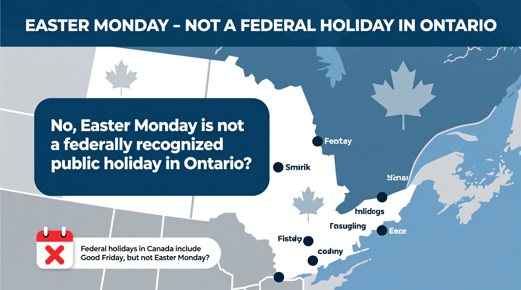is easter monday a federal holiday in ontario