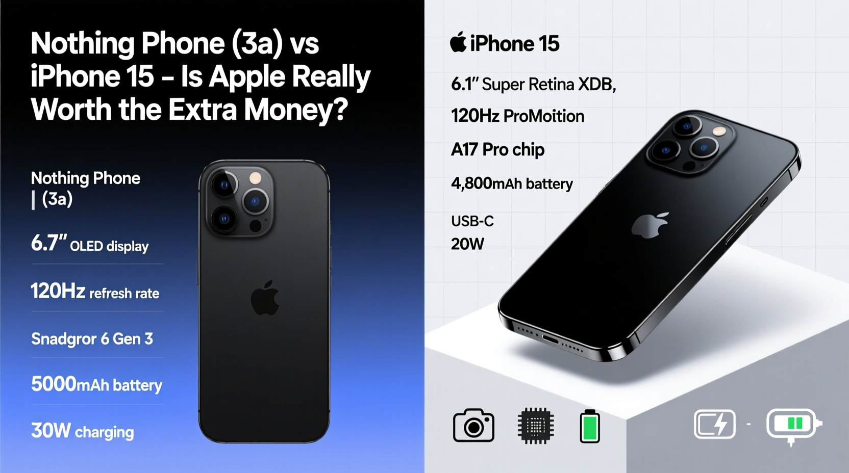 Nothing Phone 3a Vs Iphone 15 Is Apple Really Worth The Extra Money