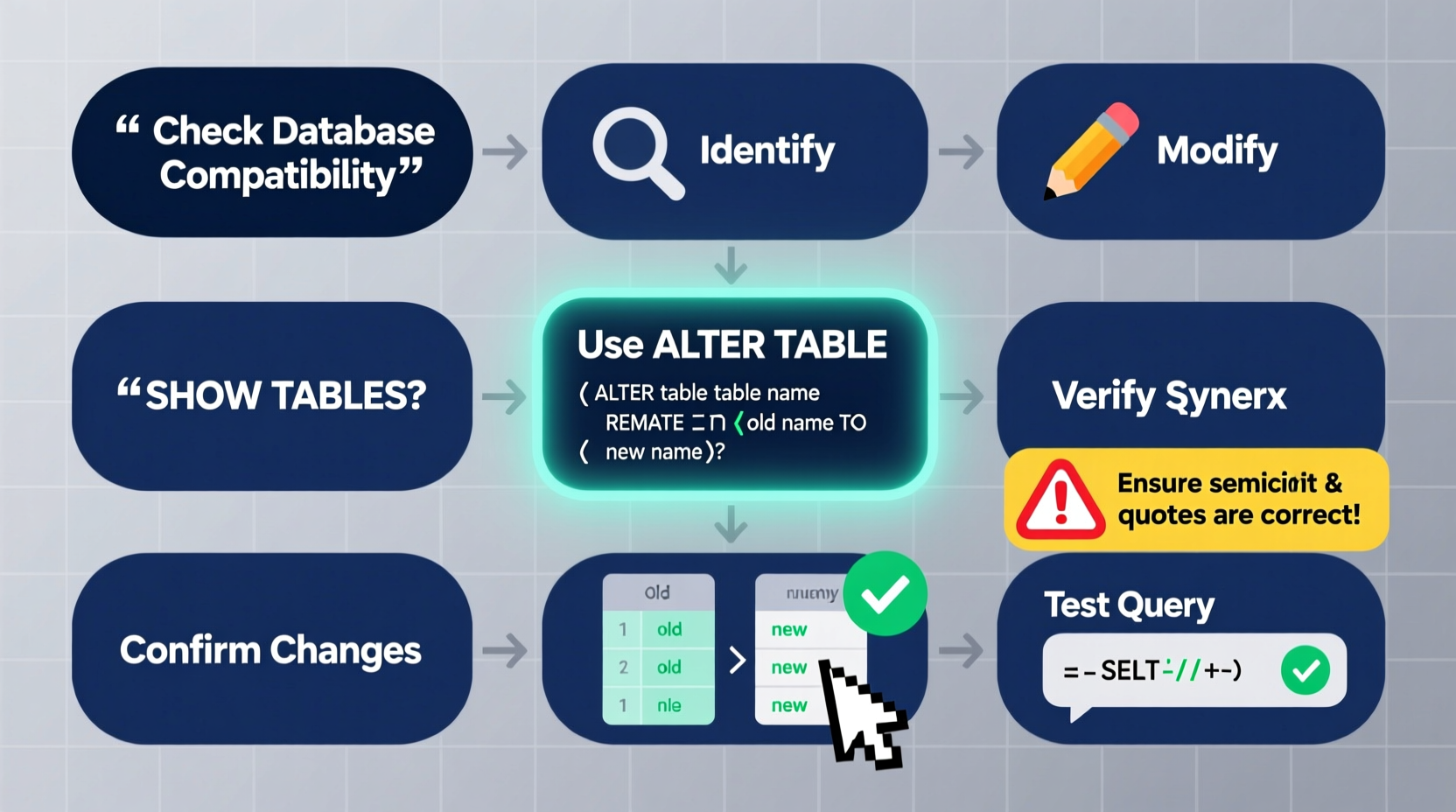 a step by step guide to renaming columns in sql for any database