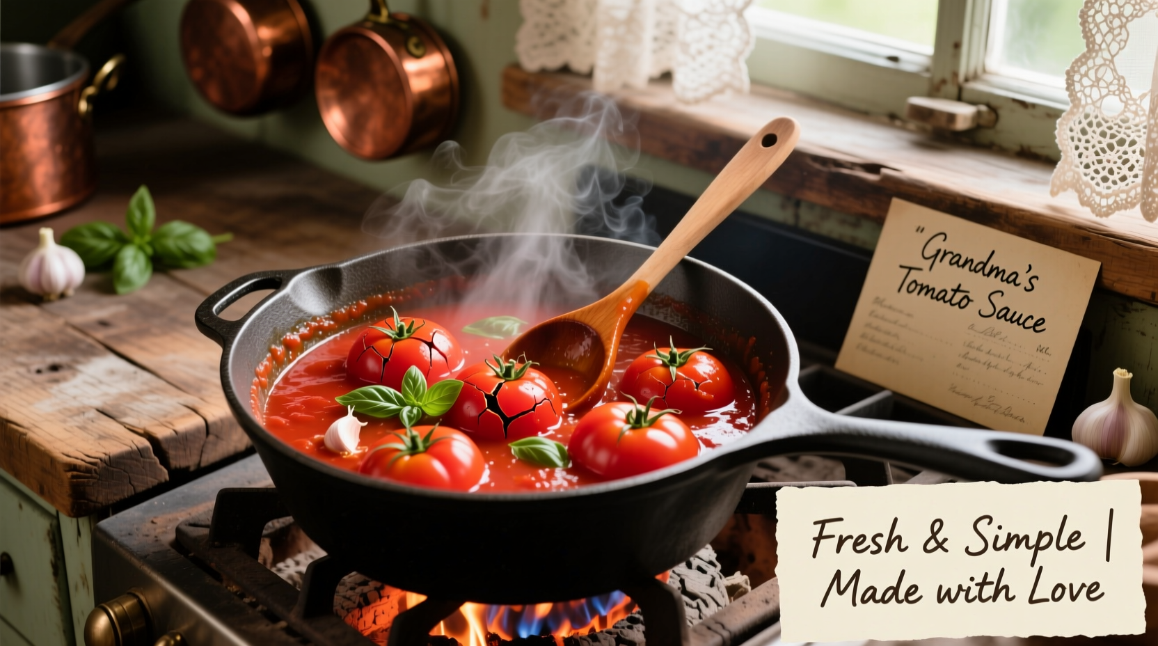 make tomato sauce from fresh tomatoes