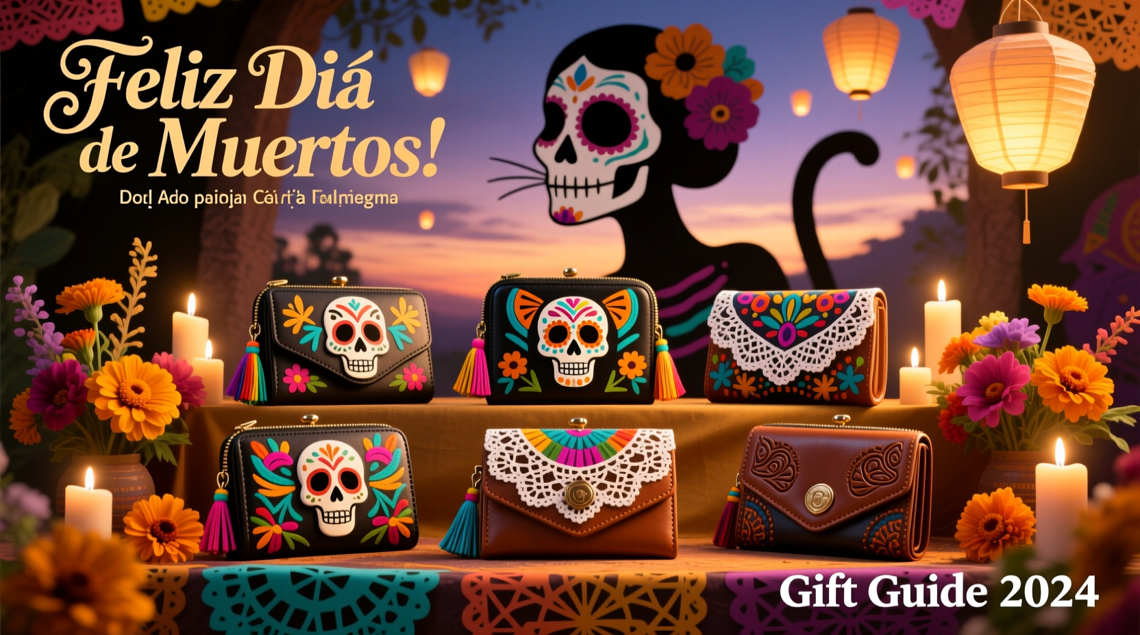 day of the dead womens wallet