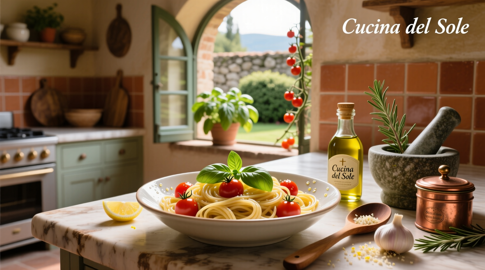 angel hair pasta with tomatoes basil