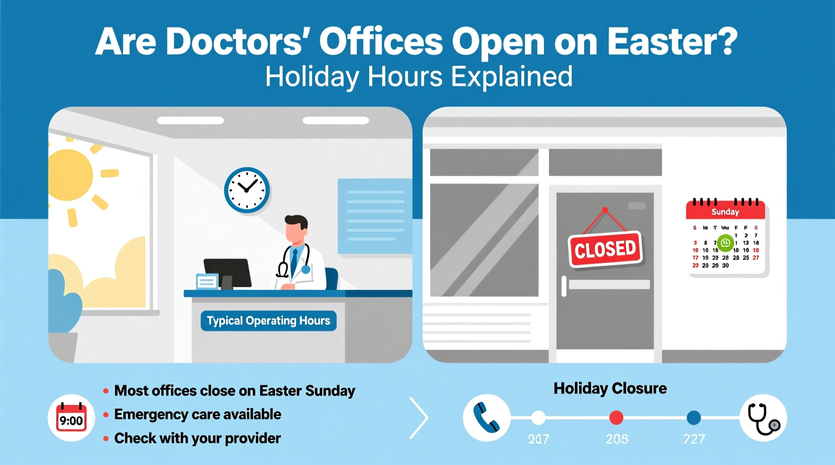 are doctors offices open on easter