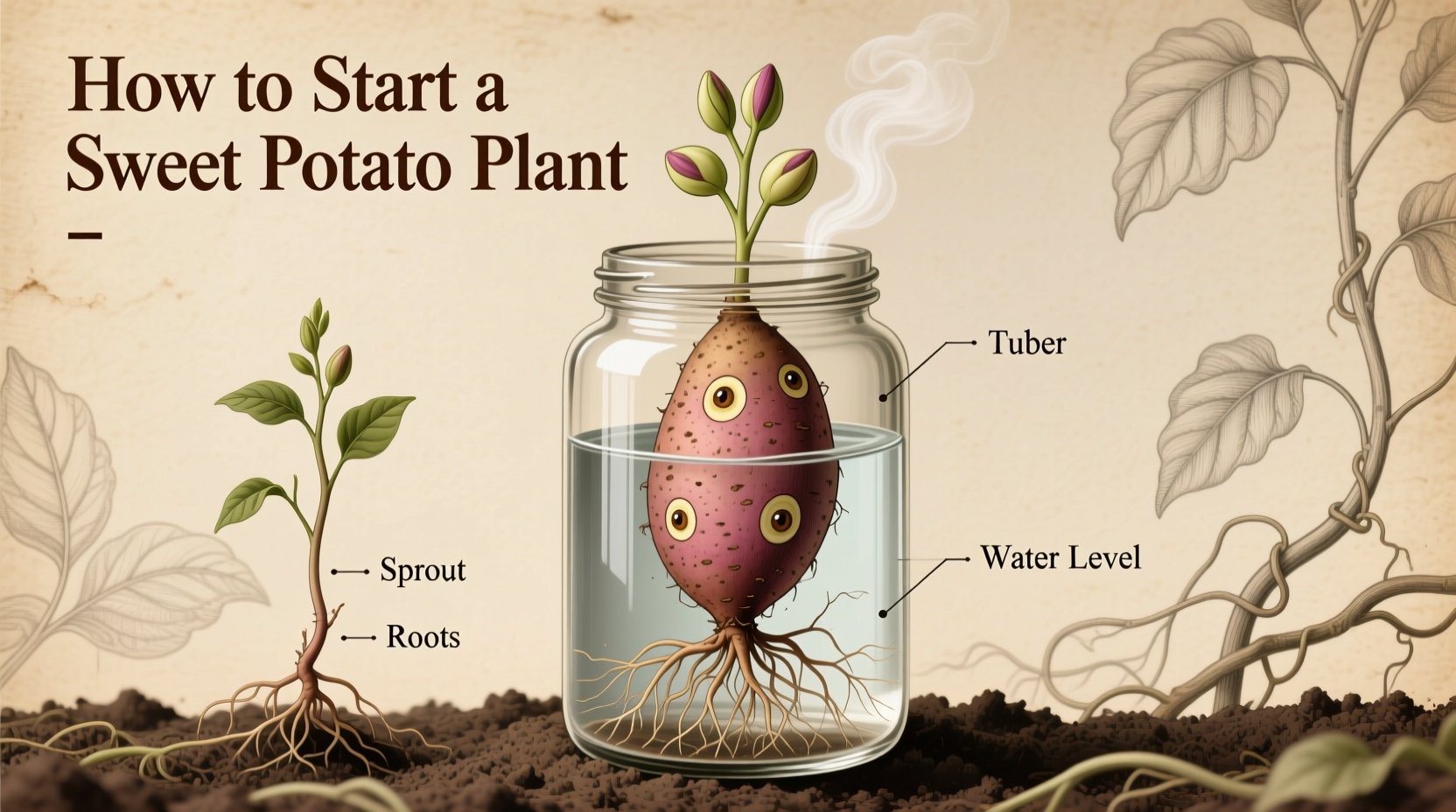 How to Start Sweet Potato Plants: Water Propagation Guide