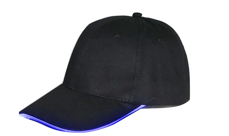 Factory Custom Logo 6 Panel Outdoor Cheap Lighted LED Baseball Sports Cap Hat For Men