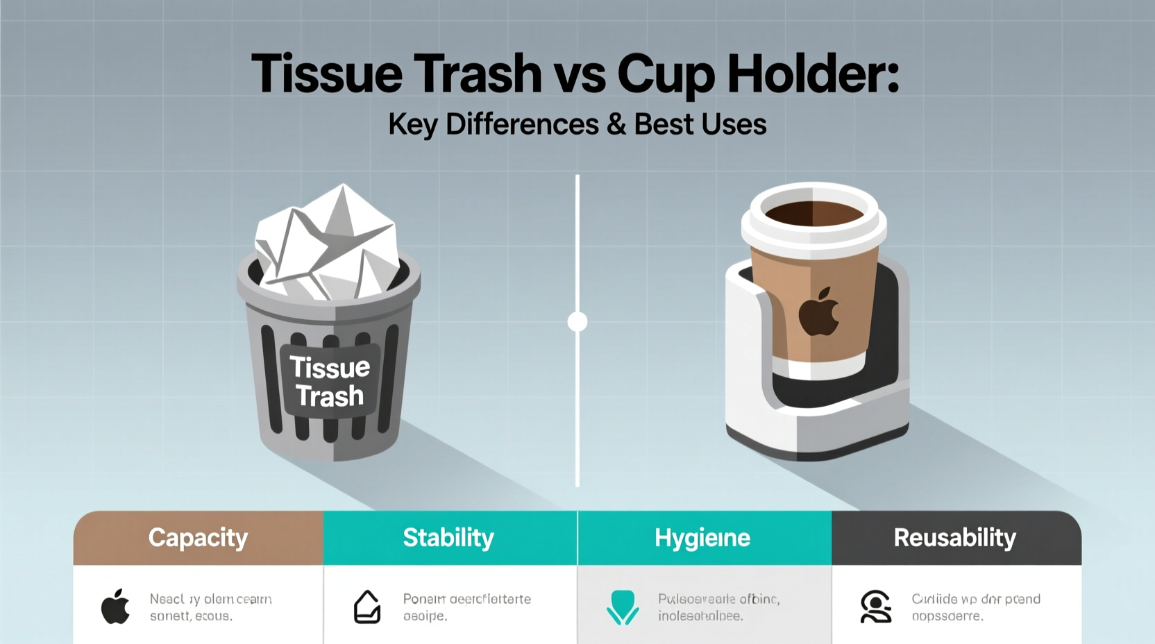 Tissue Trash vs Cup Holder: Key Differences & Best Uses