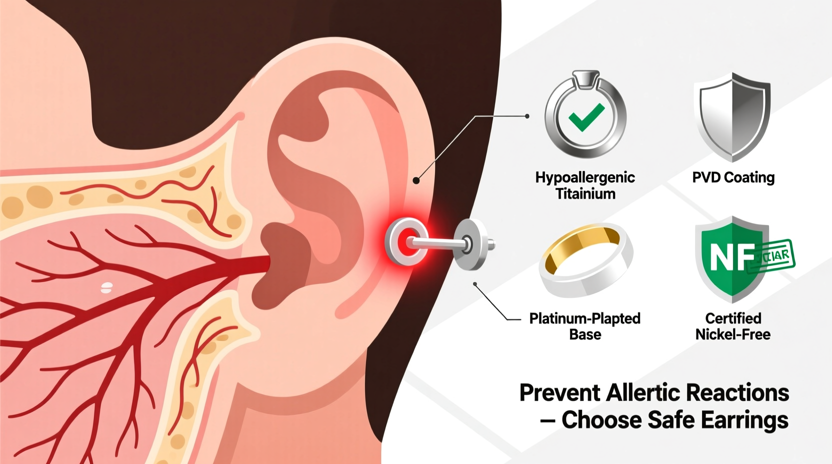effective strategies to prevent allergies from earring metals for sensitive ears