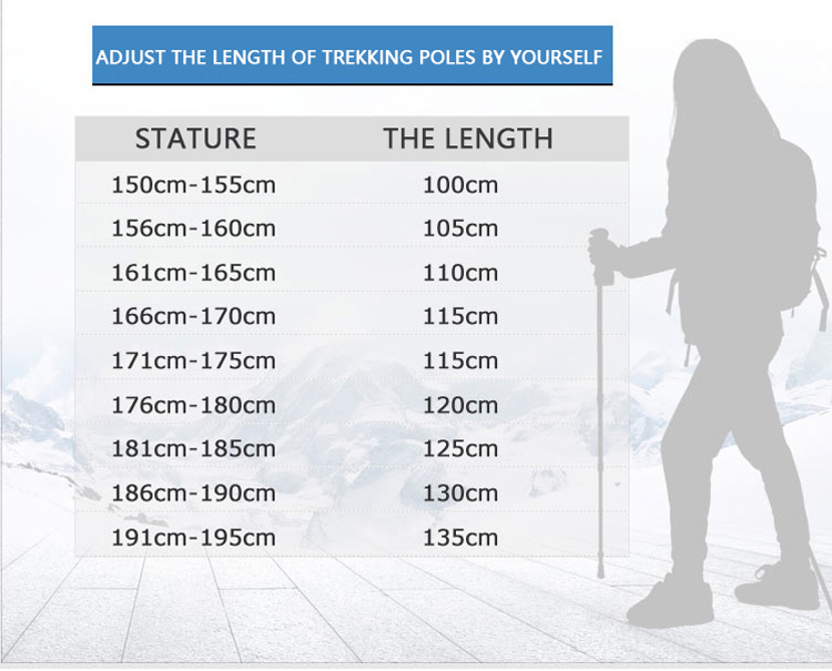 Ski Poles Foldable Crutch Trekking Pole Carbon Nordic Adjustable Walking Sticks Walking Pole Alpenstock Trekking