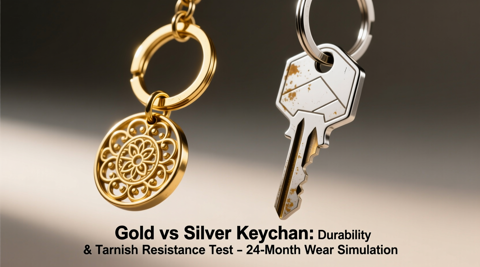 gold keychain or silver keychain which one is more durable which tarnishes faster