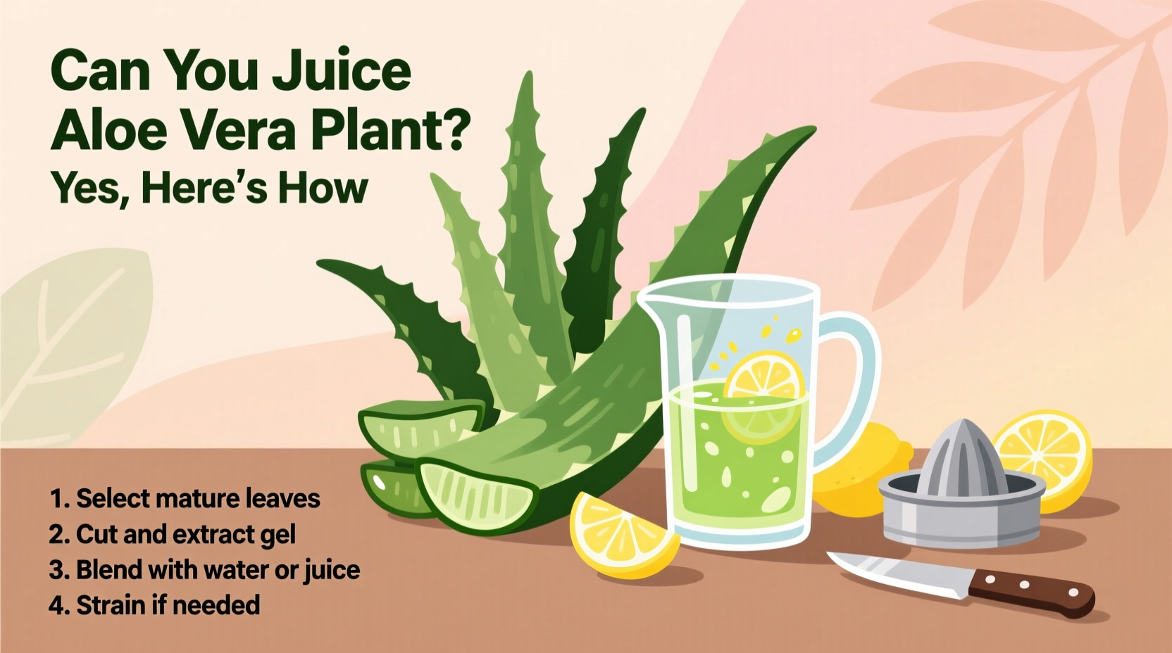 can you juice aloe vera plant