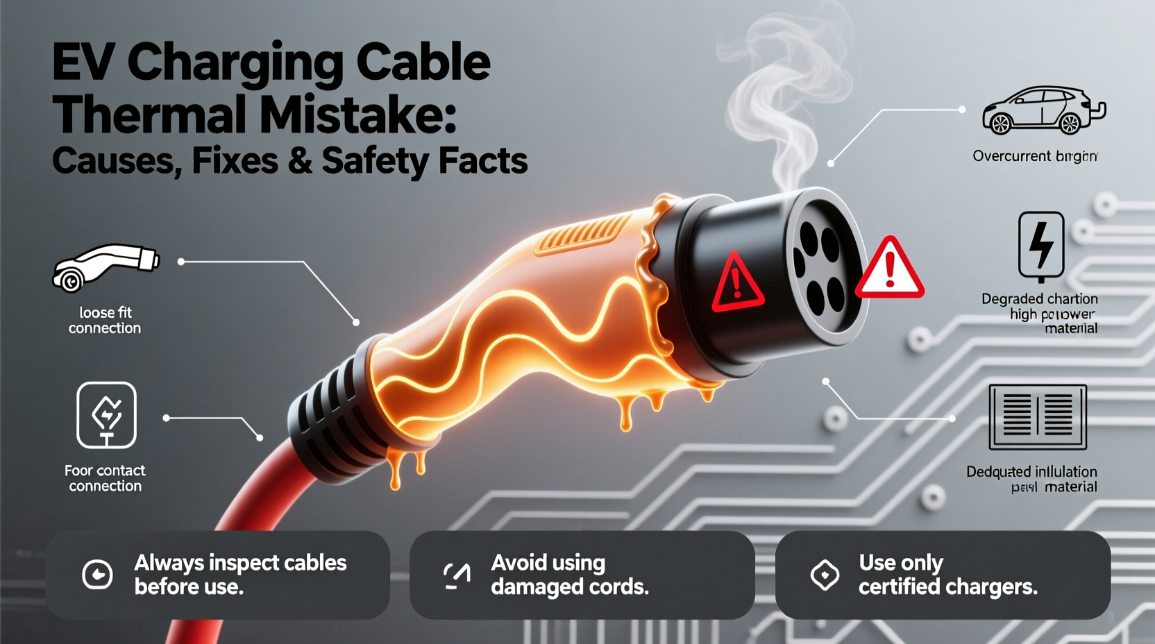ev charging cable thermal mistake