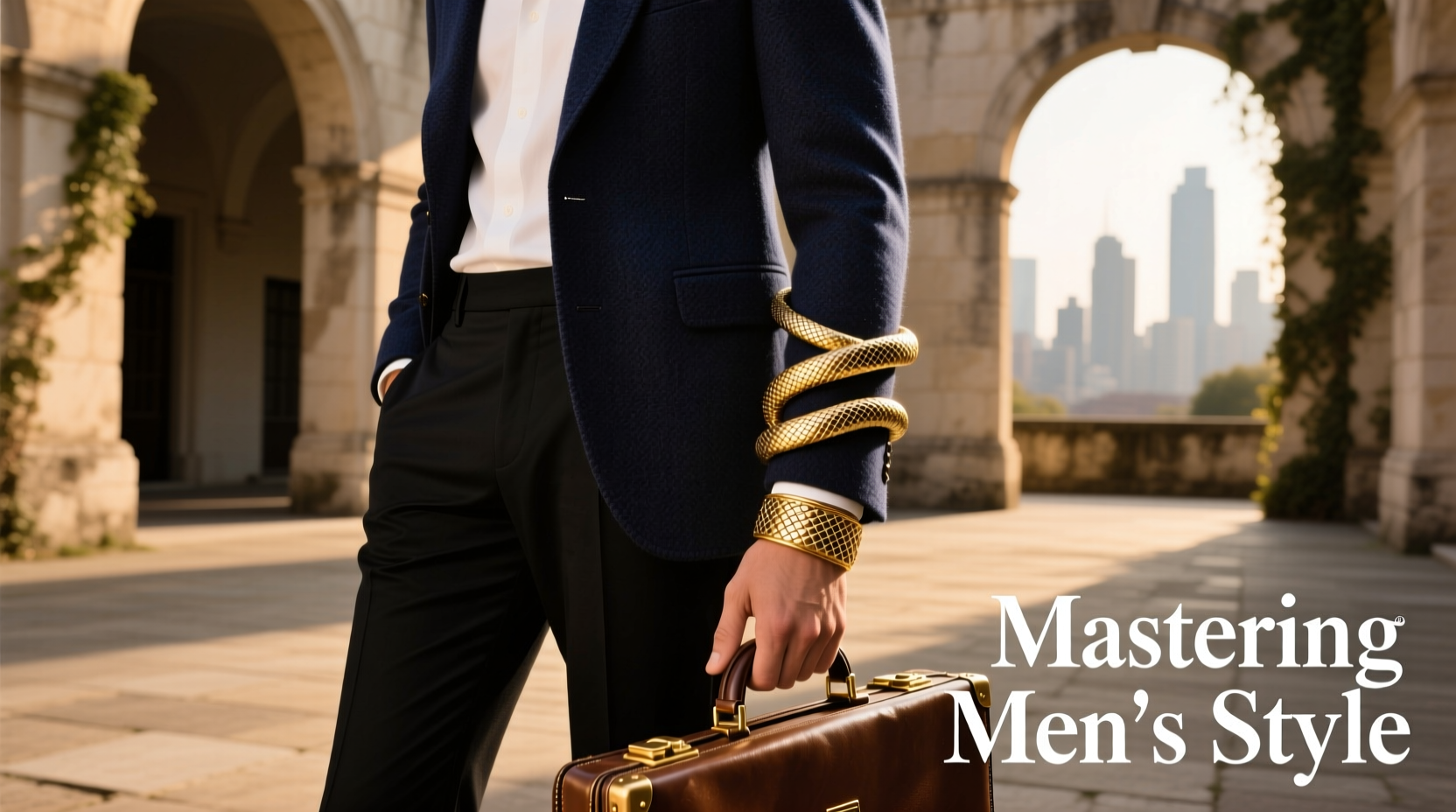 mastering mens style how to accessorize with a gold snake bracelet for a bold and sophisticated look