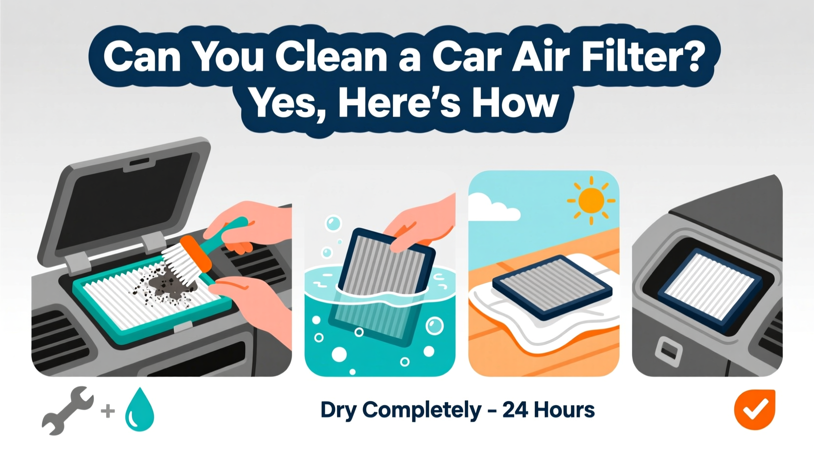 can you clean a car air filter