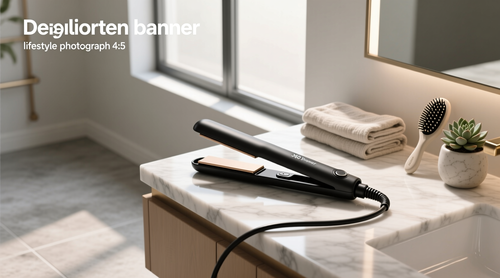 360 swivel flat iron power cord guide