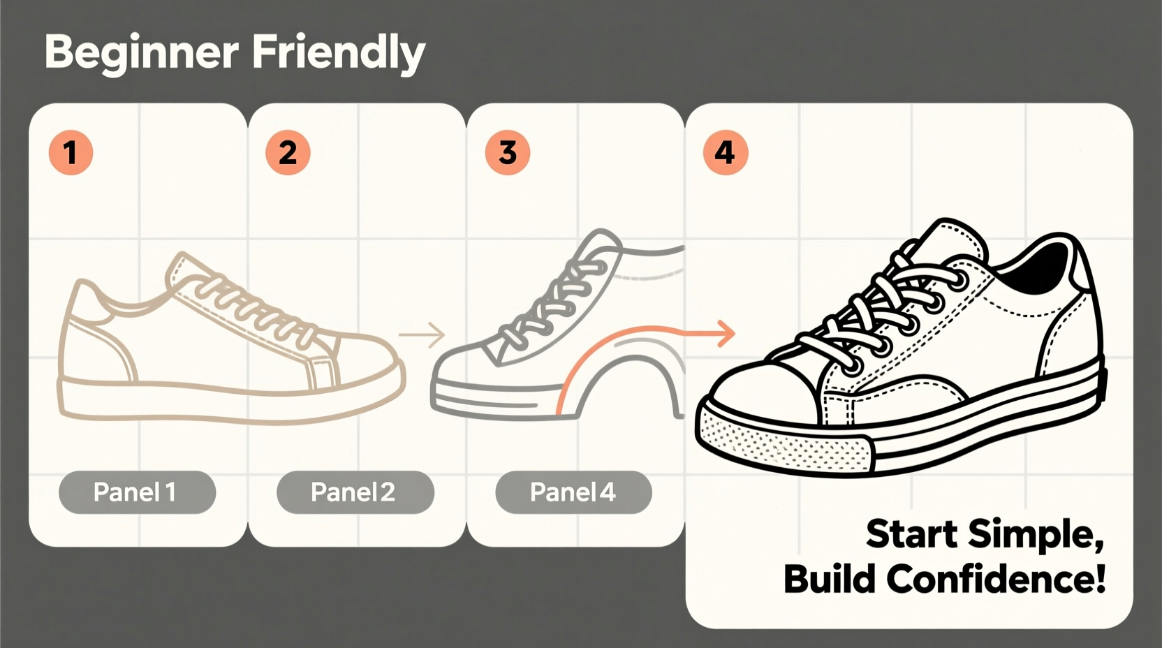 mastering simple shoe sketches an easy step by step drawing guide for beginners
