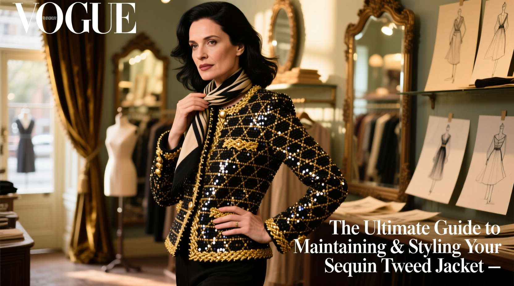 the ultimate guide to maintaining and styling your sequins tweed jacket