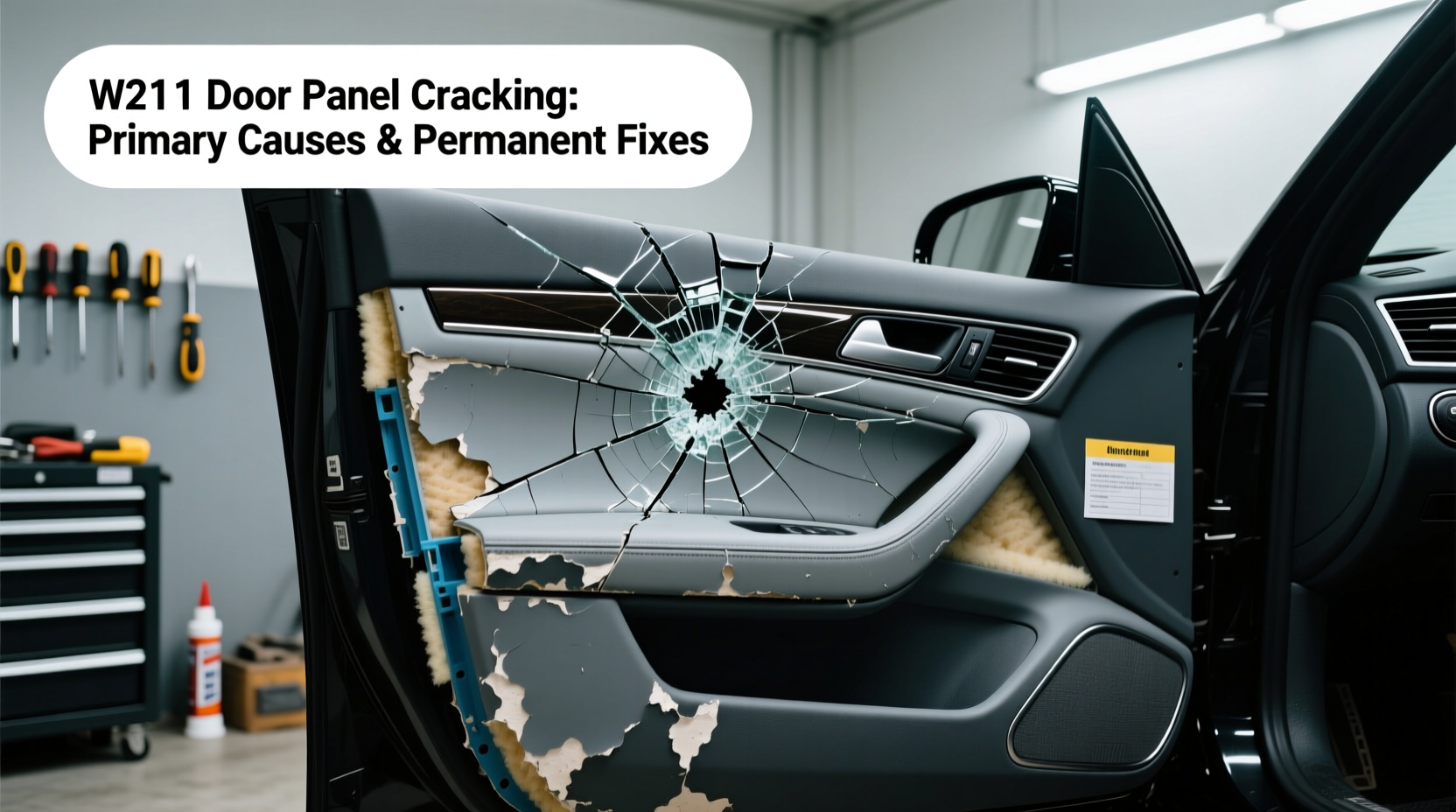 w211 door panel cracking reason