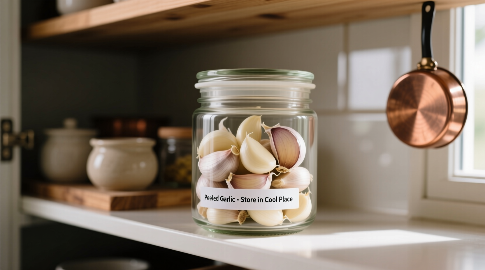 how do you store peeled garlic