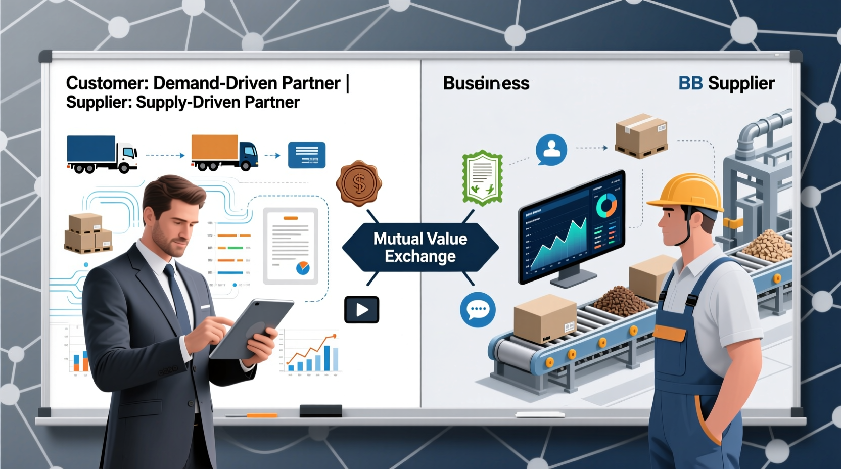 what is the difference between customer and supplier in b2b