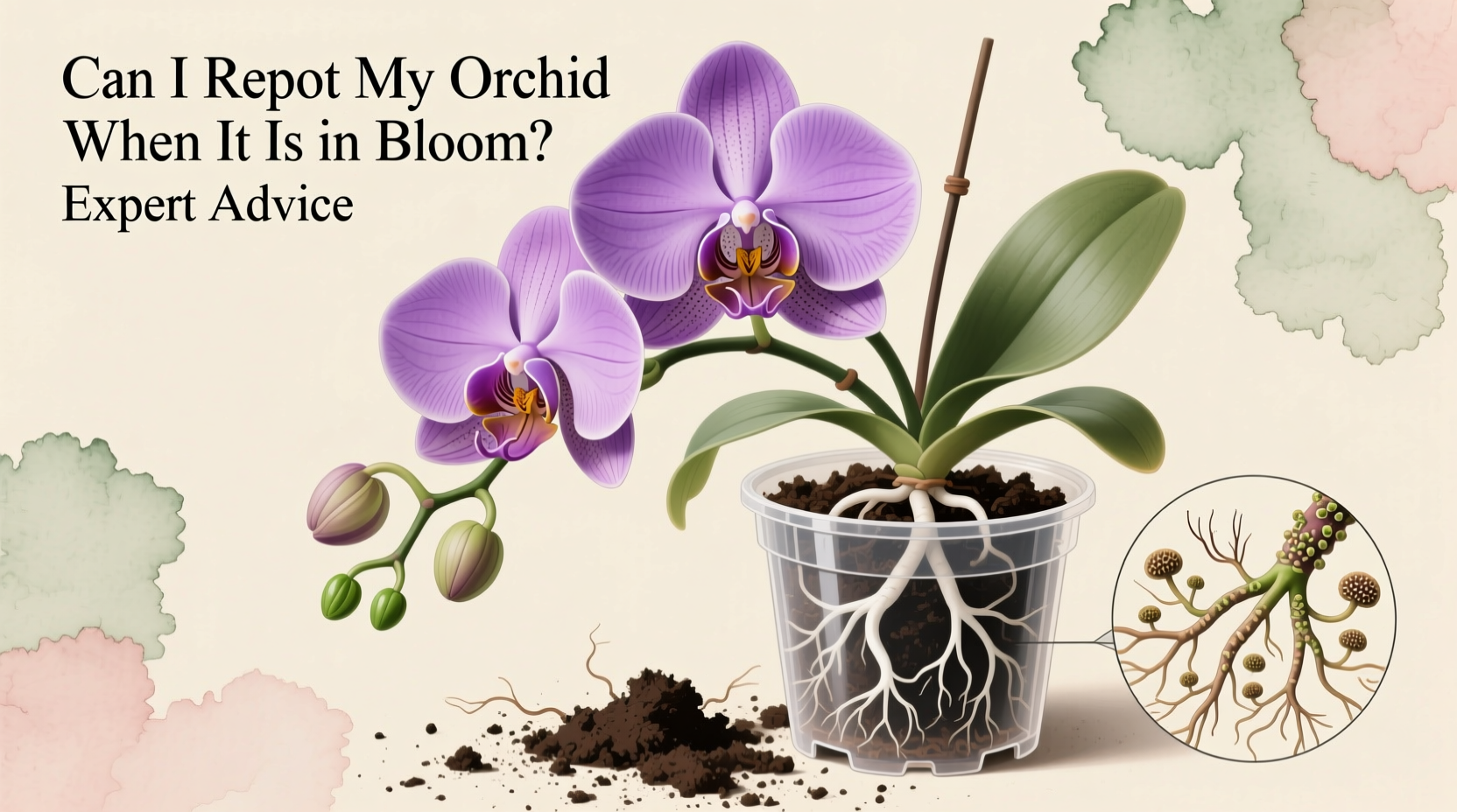 can i repot my orchid when it is in bloom