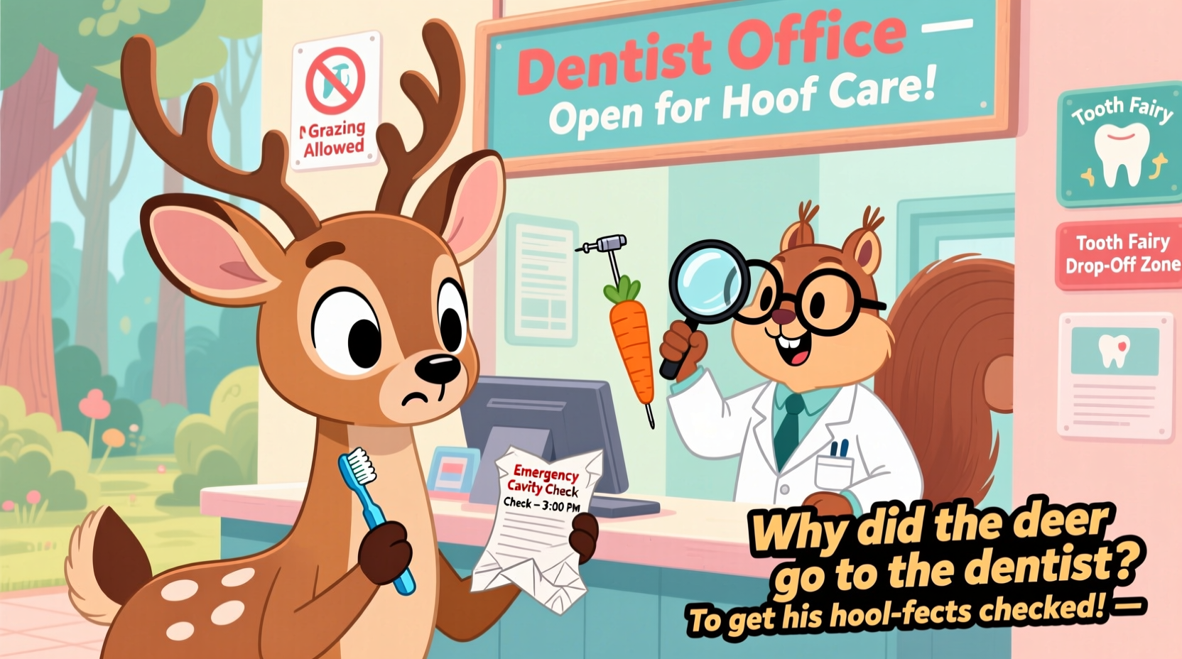 why did the deer go to the dentist jokes funny explanations