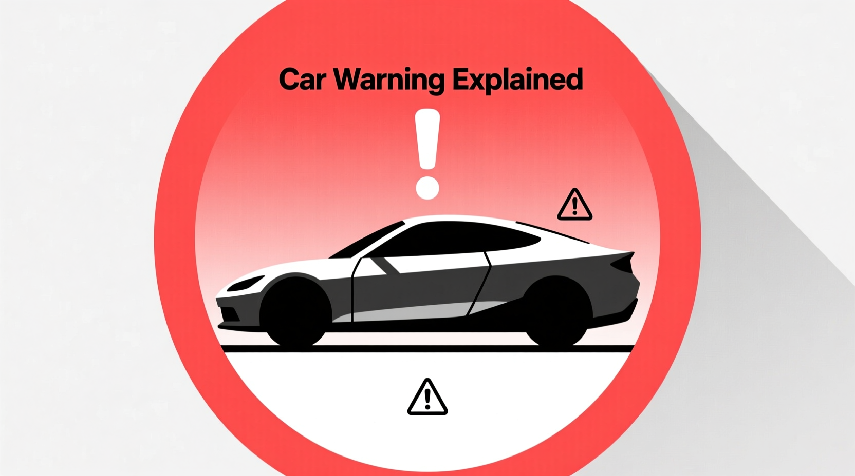 a with a circle around it car with exclamation point