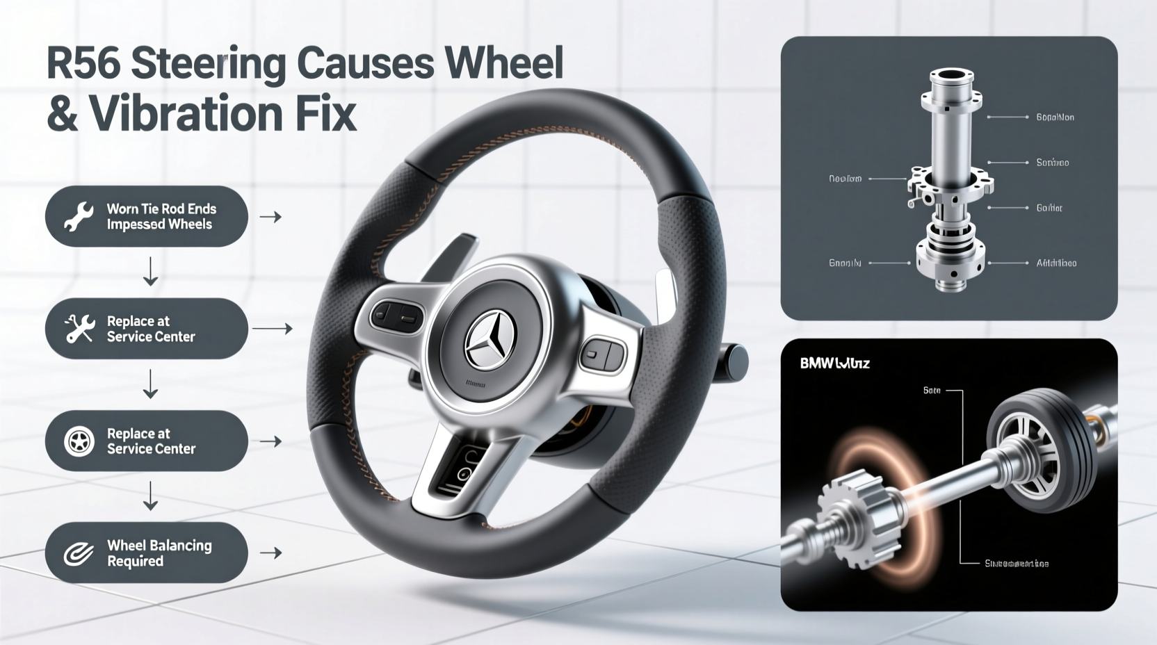 r56 steering wheel vibration fix