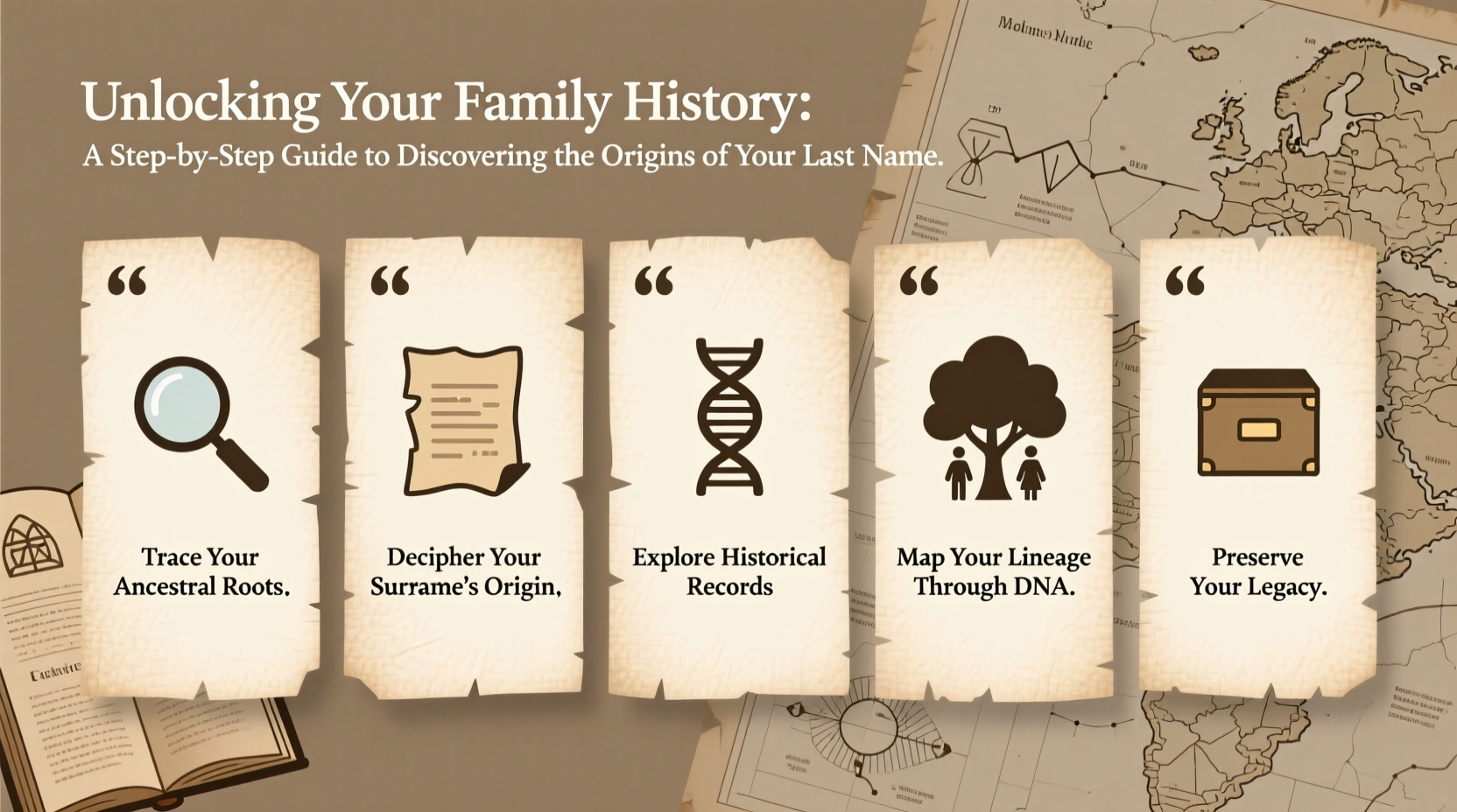 unlocking your family history a step by step guide to discovering the origins of your last name