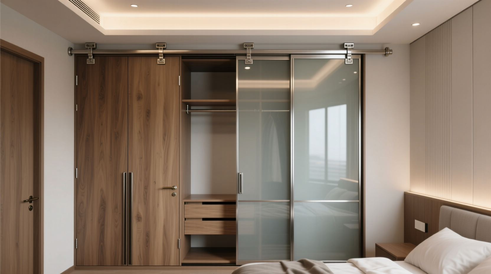 convert bi fold closet doors into sliding doors