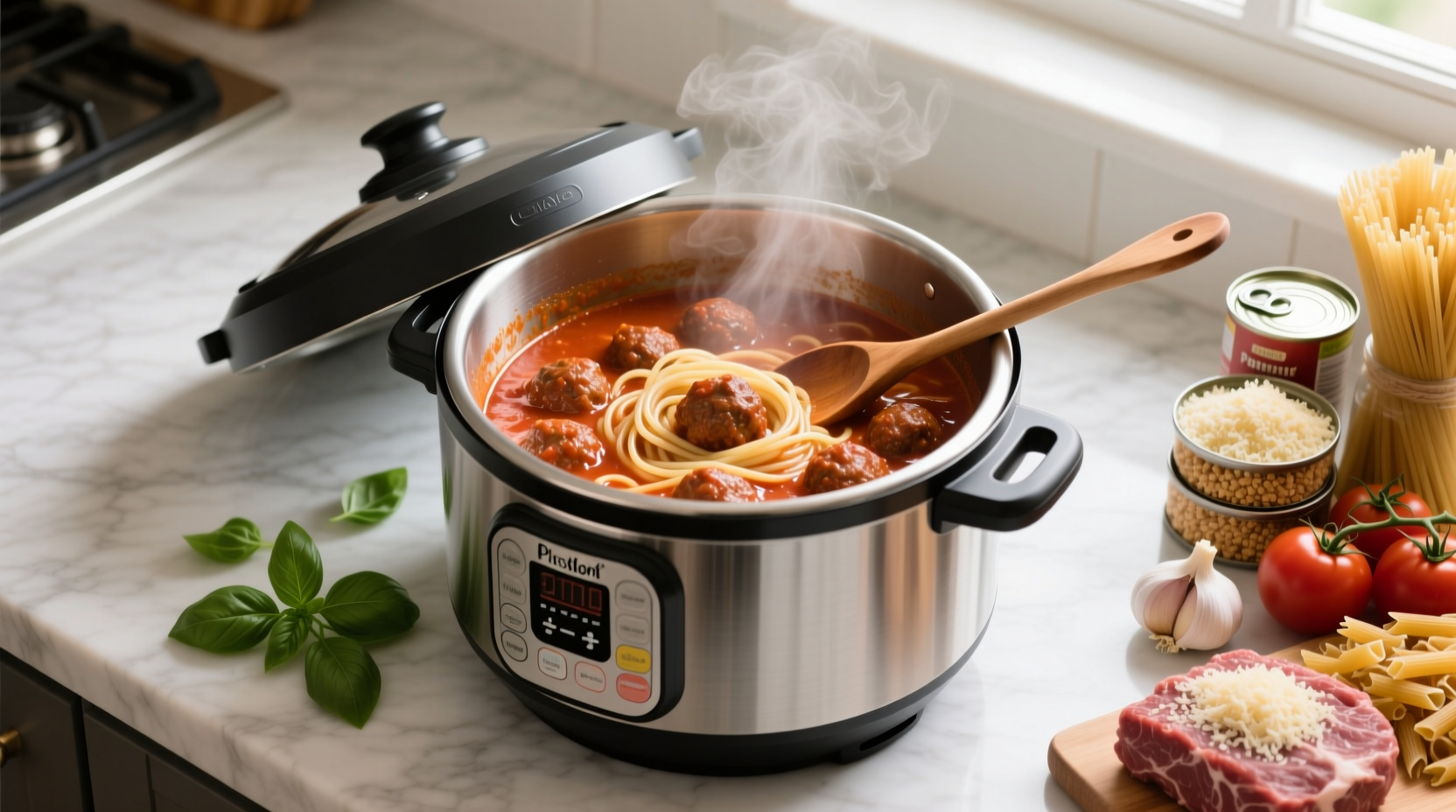 how to make spaghetti and meatballs in your instant pot