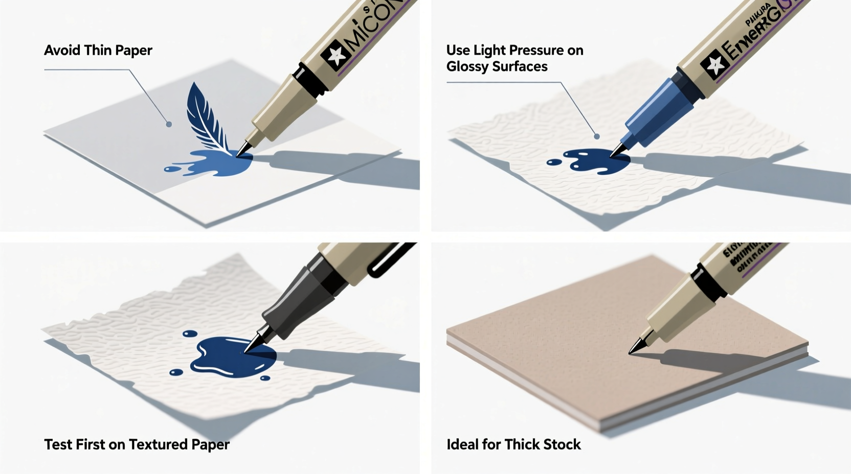 how to choose and use an oil pen on various paper types for optimal results