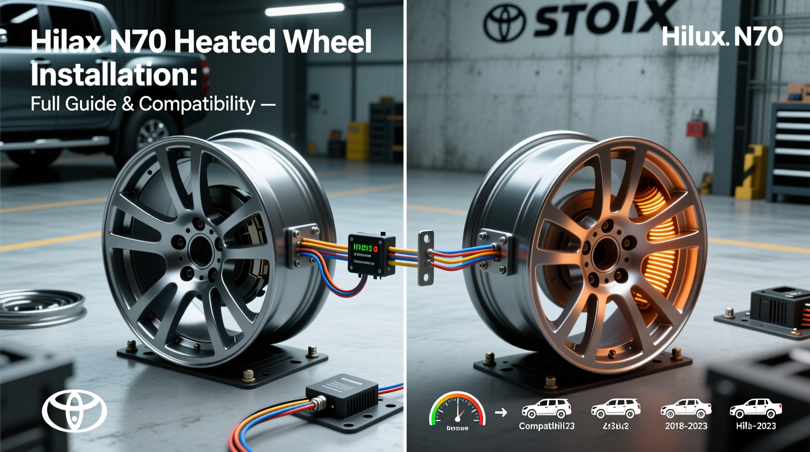 hilux n70 heated wheel install