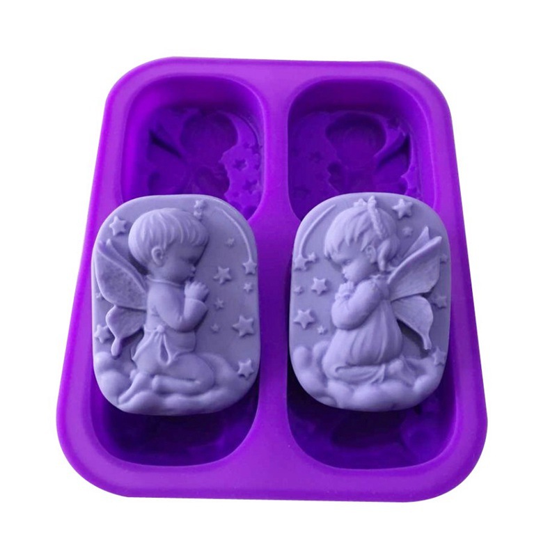 Angel Girl Natural Soap Handmade Soap Mold Silicone Cake Ice Modeling Tool Pastry Arts Decorative Kitchen Accessories