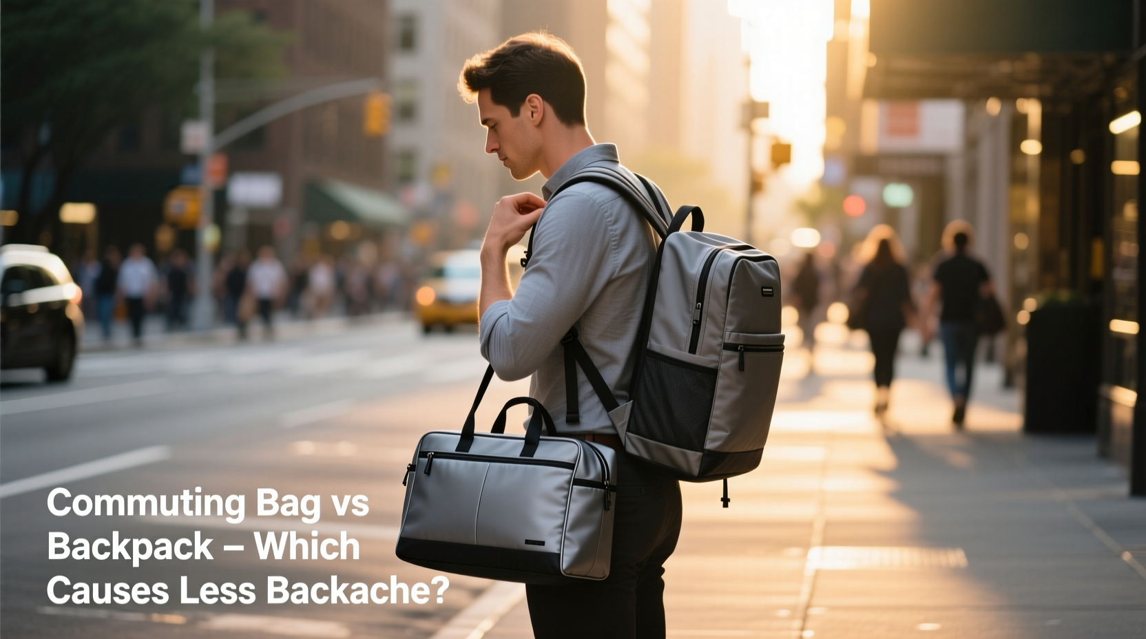 commuting bag vs backpack which is less of a backache literally