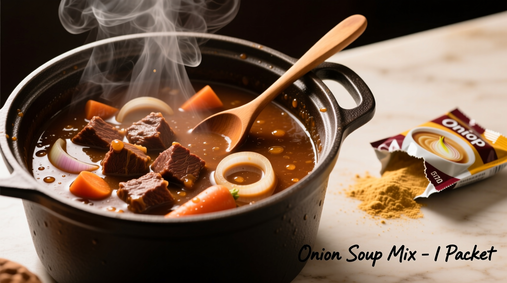 crock pot beef stew with onion soup mix