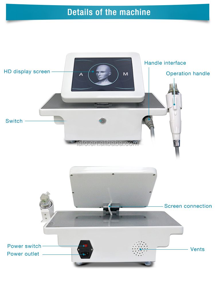 Golden Nano micro needle korea fractional microneedle rf / fractional rf microneedling machine
