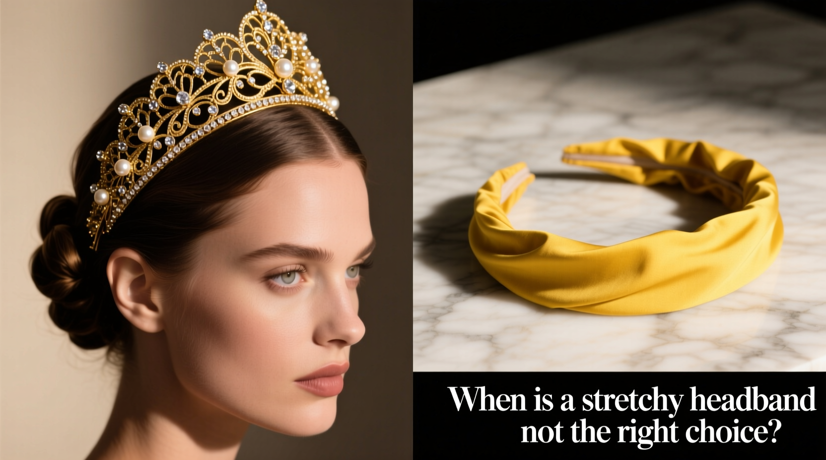 elegant headpiece vs casual headband when is a stretchy headband not the right choice