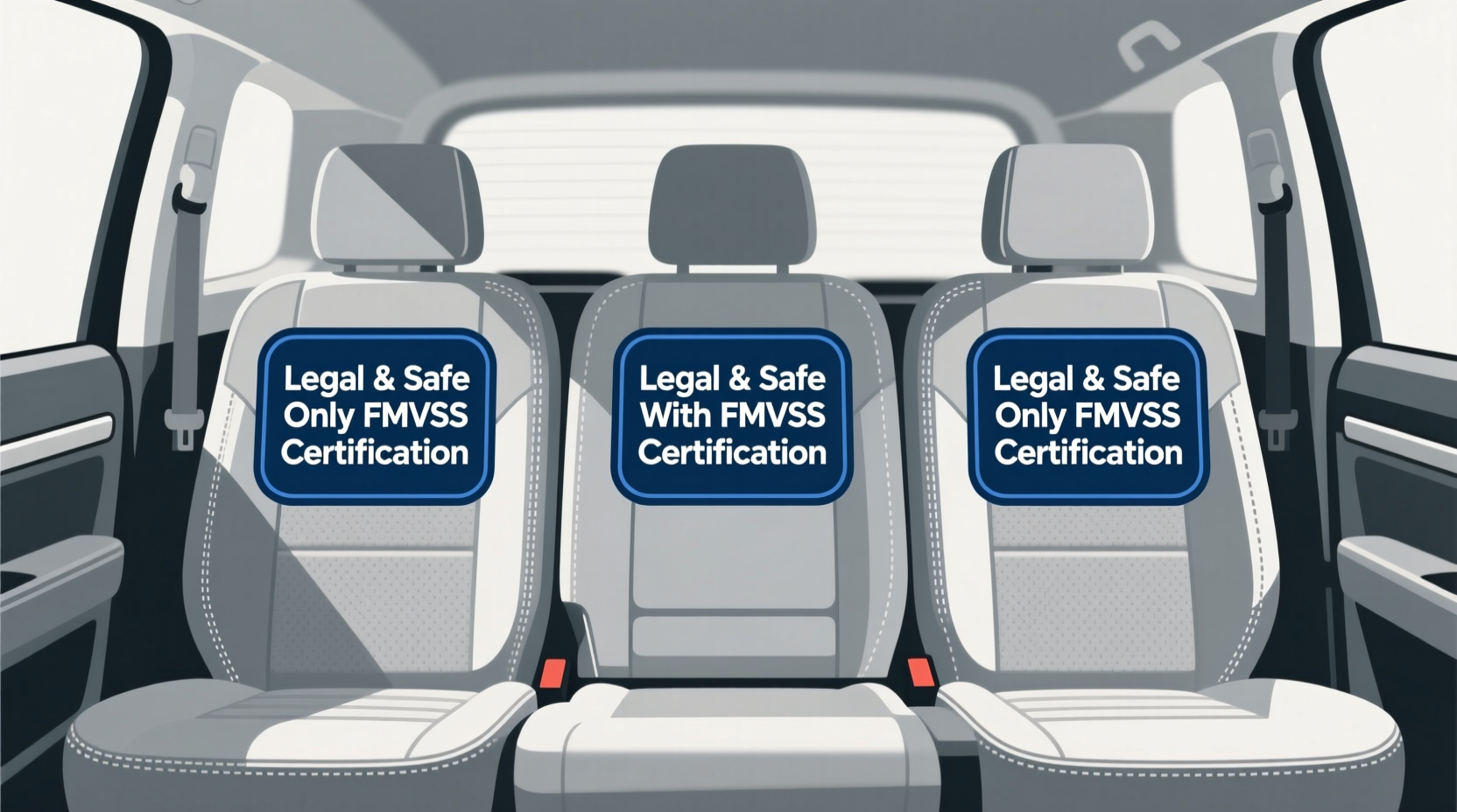 3 seater van seats safety legal