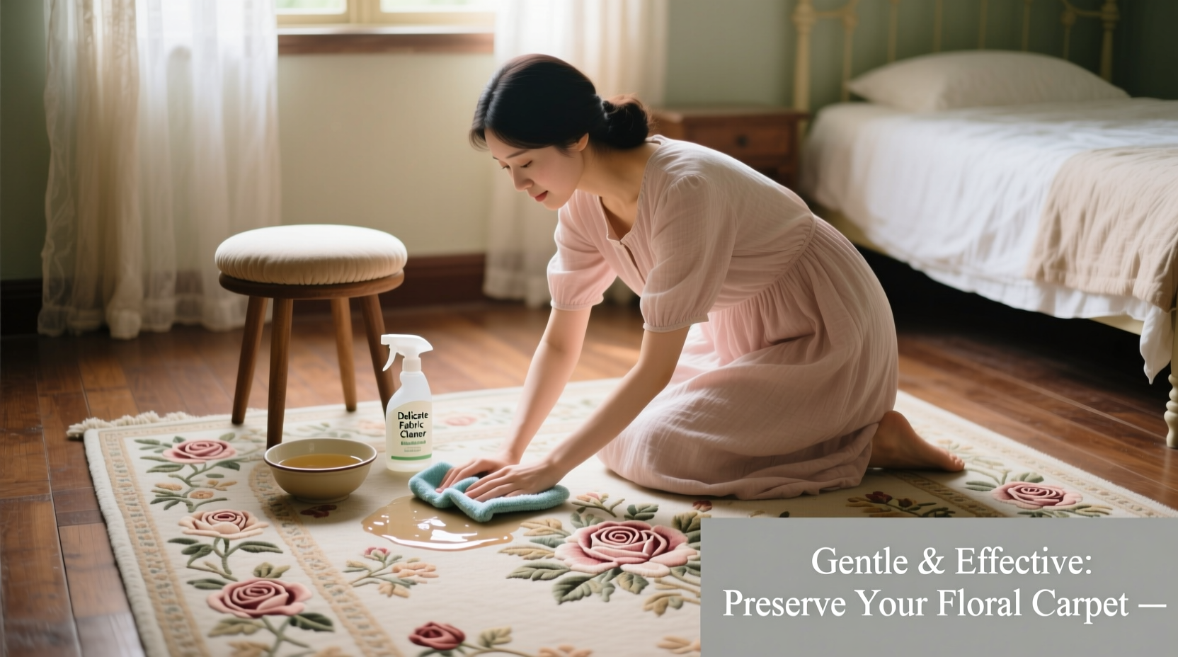 gentle and effective methods to clean a floral carpet without causing damage