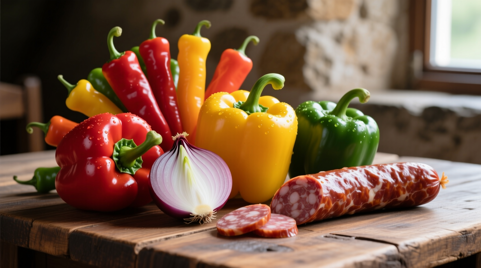 peppers onion sausage