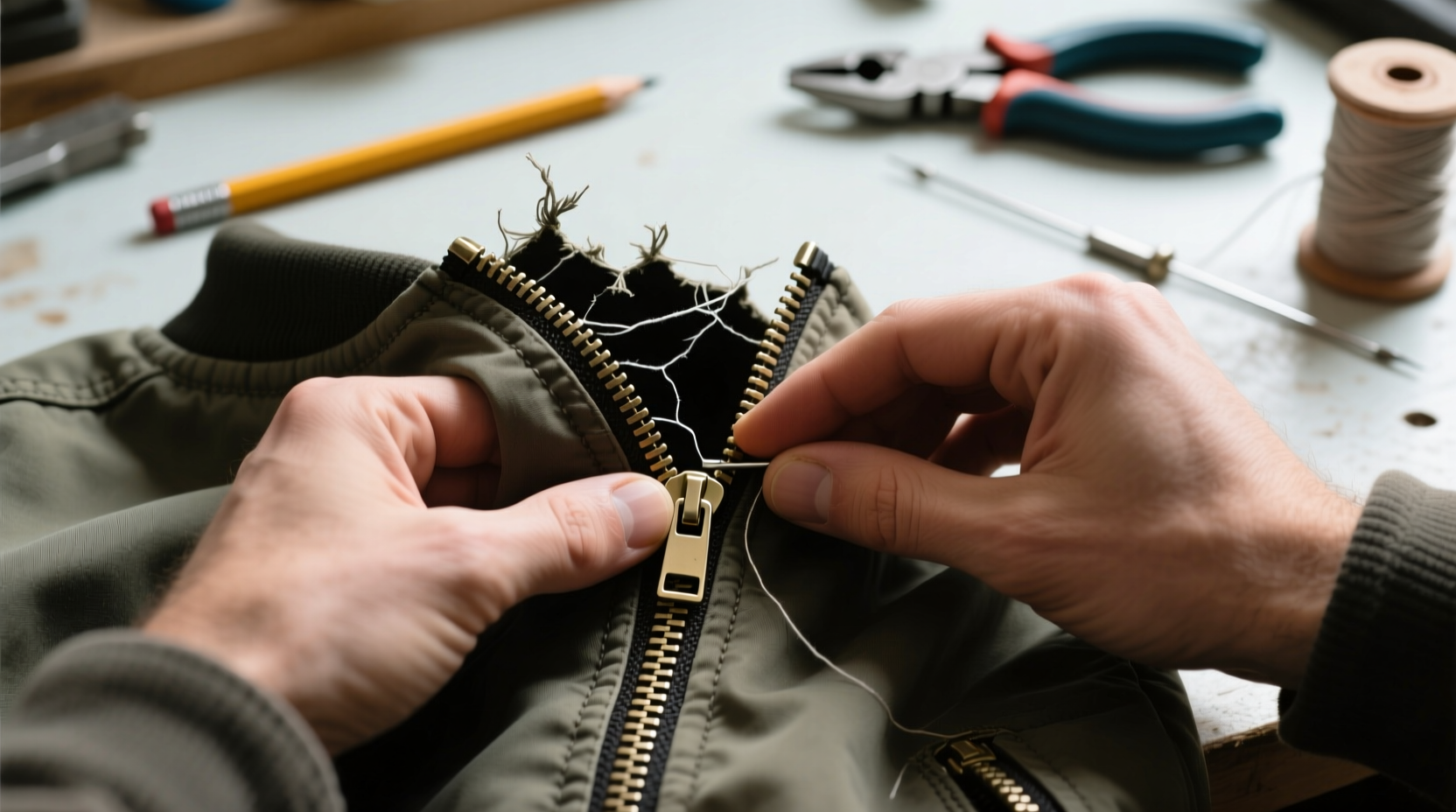 how to fix a broken zipper